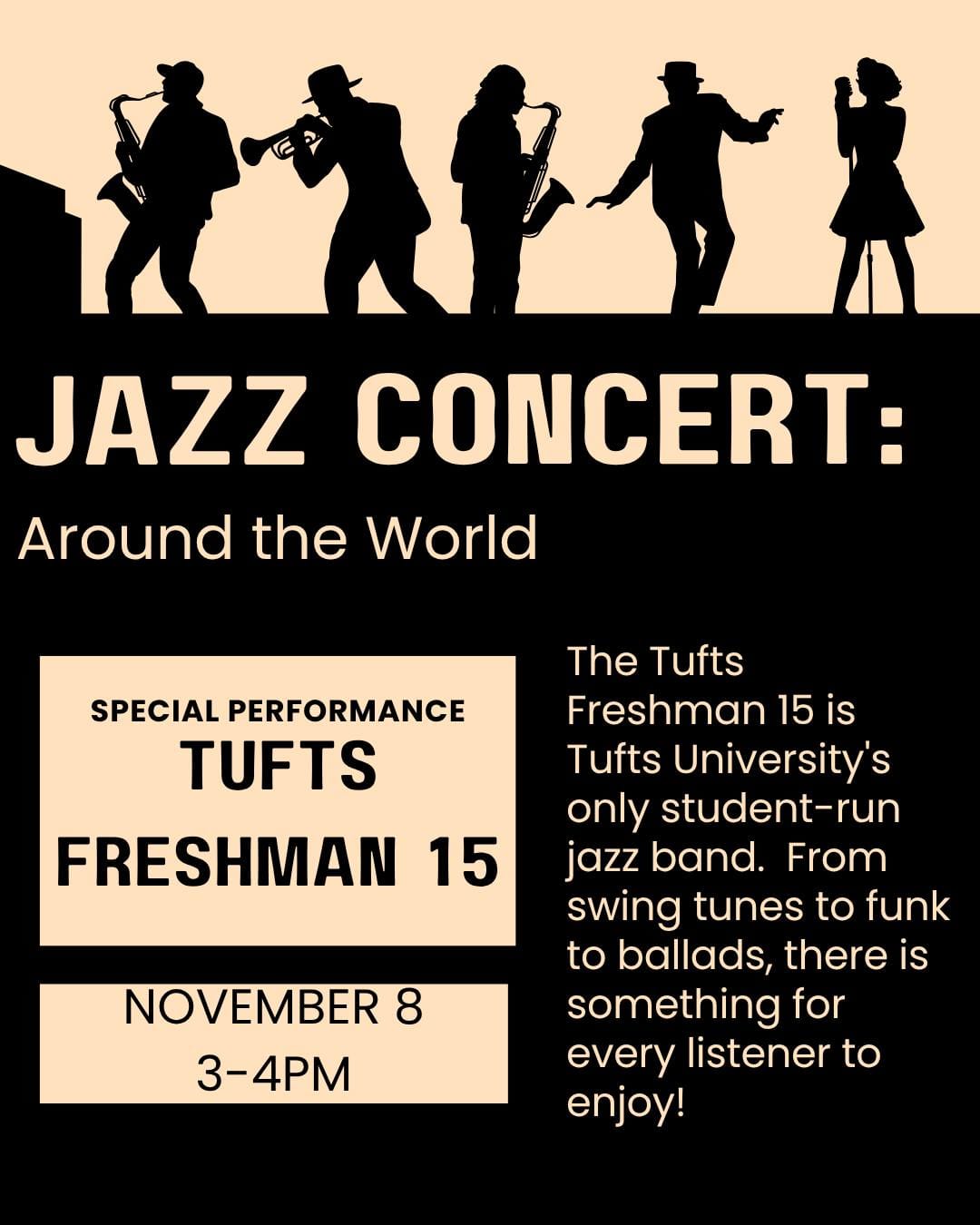 Tufts jazz band will play a concert at Medford library