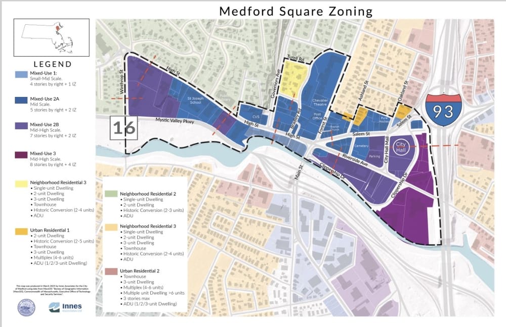 Medford Square rezoning discussion back on track post image